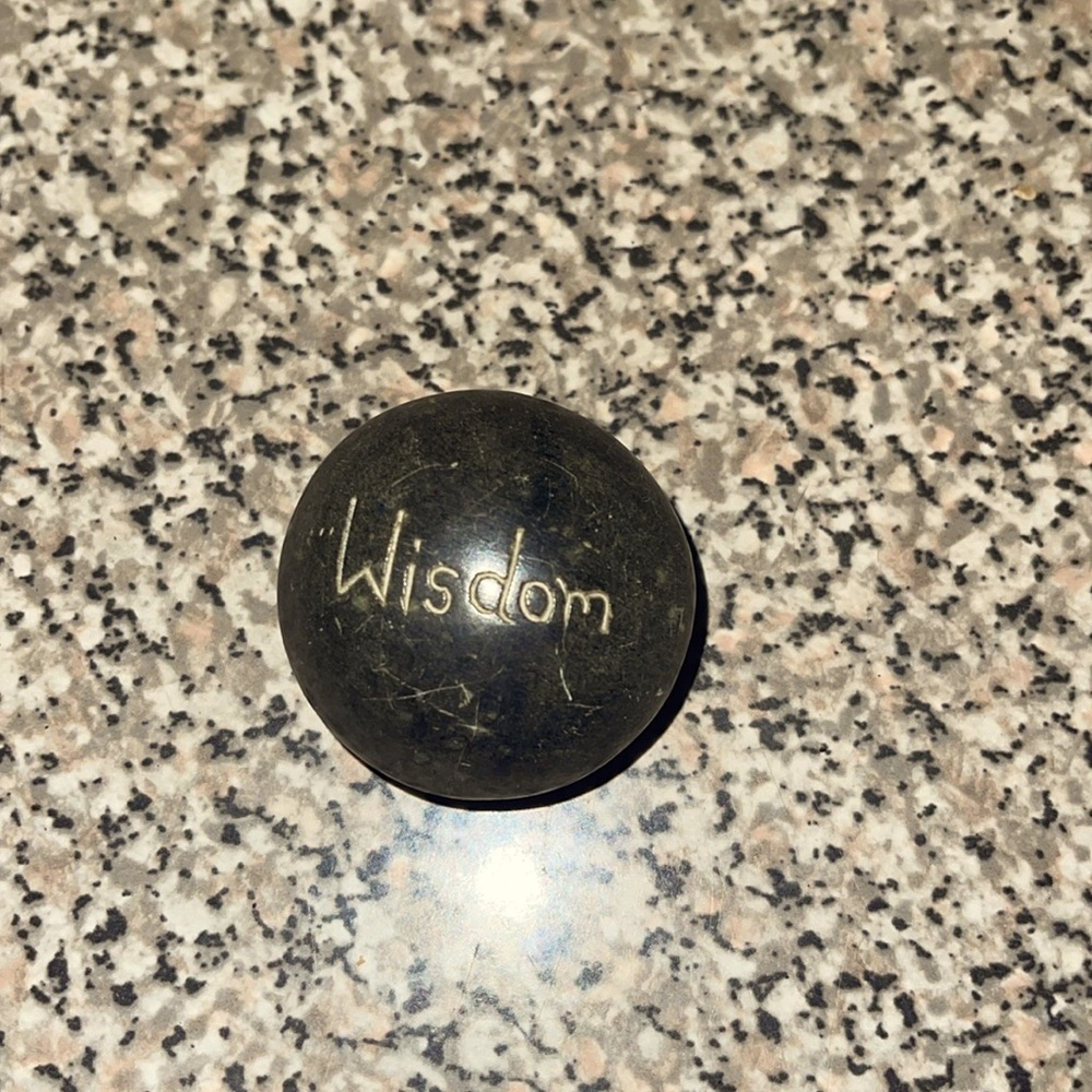 NWOT! Wisdom stone! May be mossy agate. Wisdom is carved into the stone!